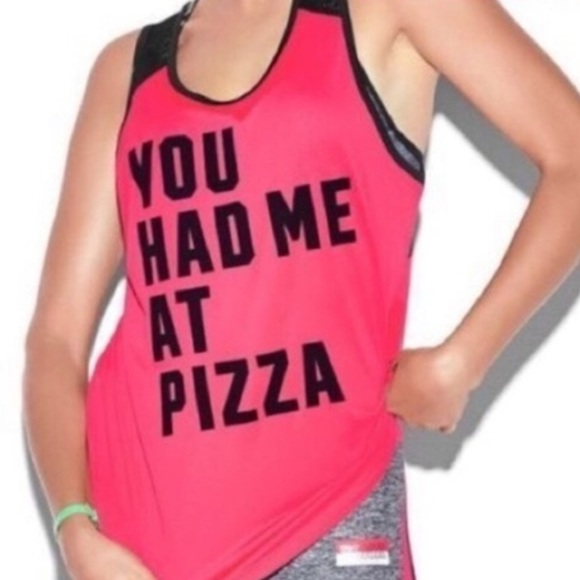 PINK Victoria's Secret Tops - Victoria Secret Pink | “You Had Me At Pizza” Tank